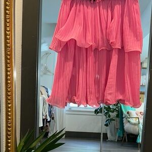 Pink Pleated Women's Skirt